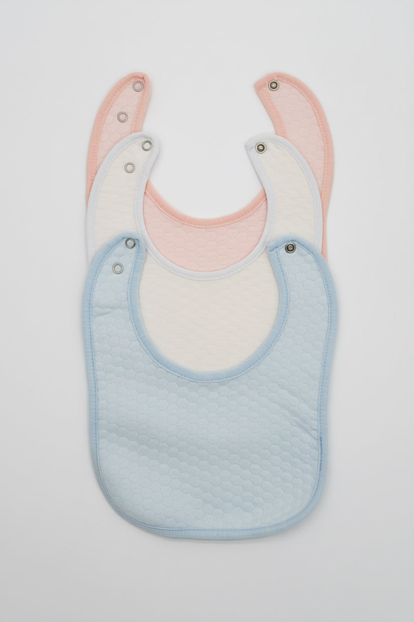White Quilted Cotton Bib