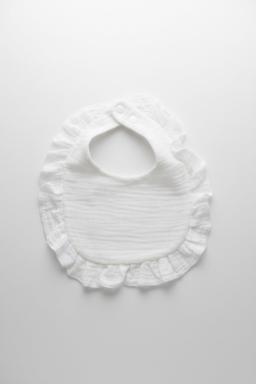 Ruffle Muslin Bib