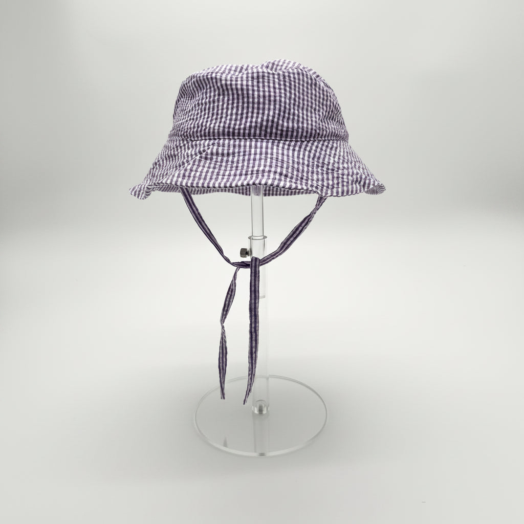 Purple Seersucker Kids Hat