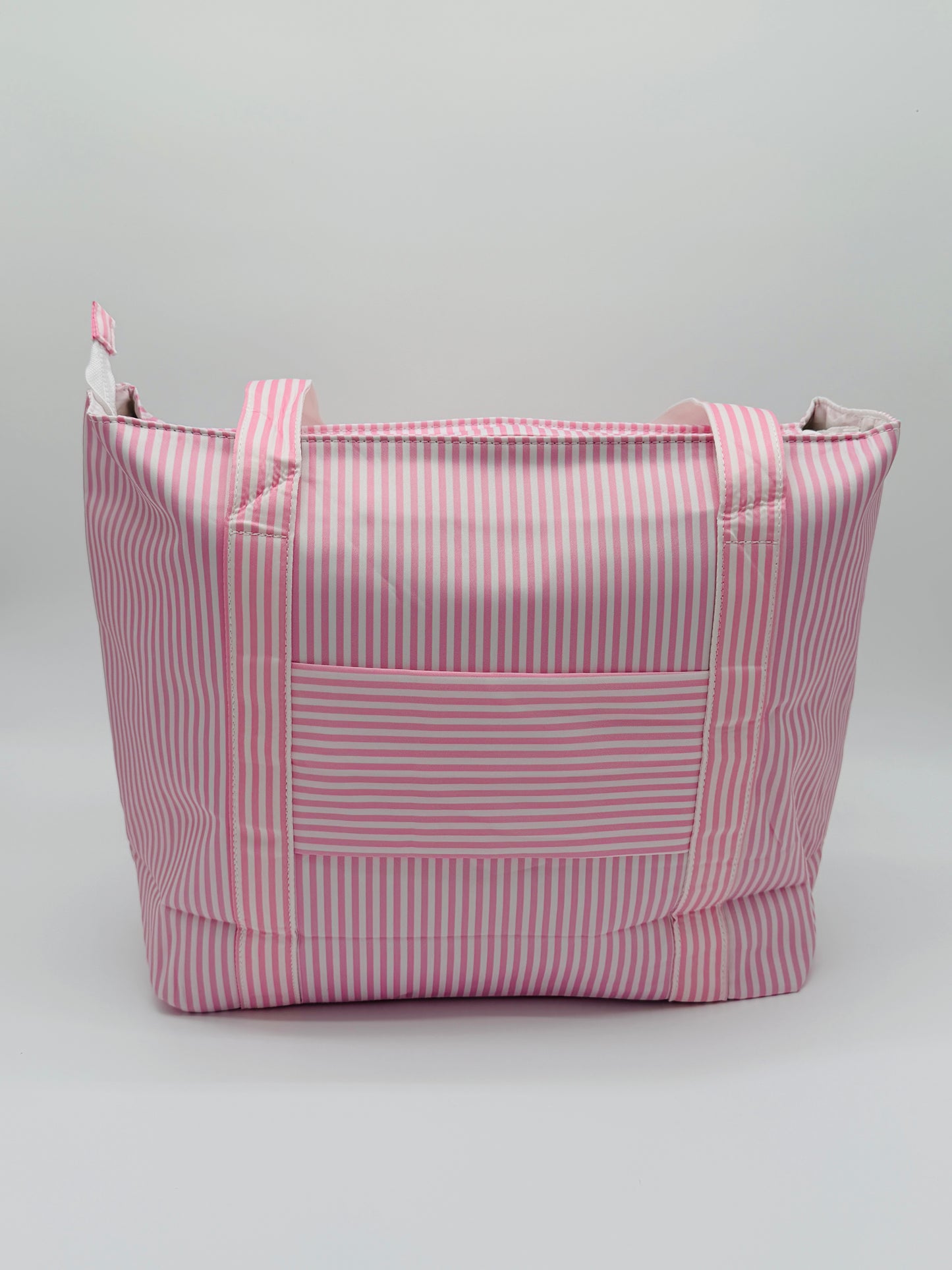 Pink Stripe Wipeable Tote