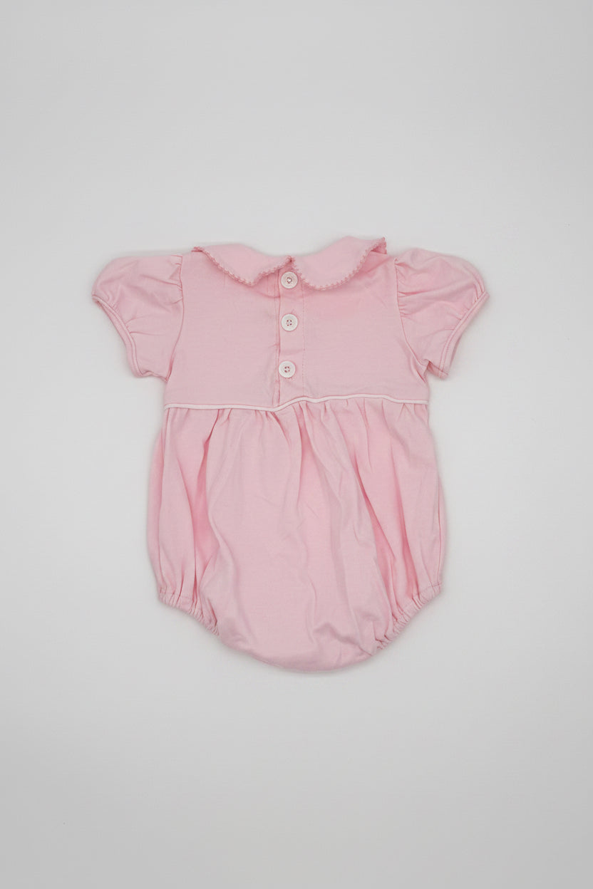 Pink Cotton Bubble with Picot Trim Collar