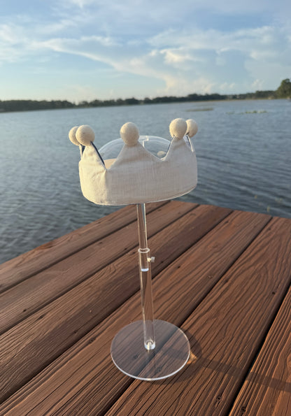 Yellow Baby Linen Crown