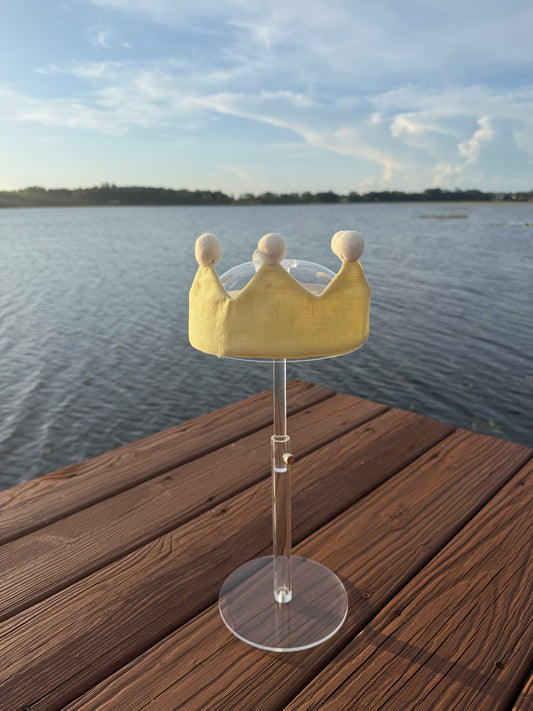 Yellow Baby Linen Crown
