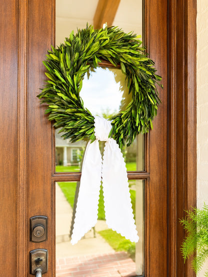 White Ric Rac Wreath Sash