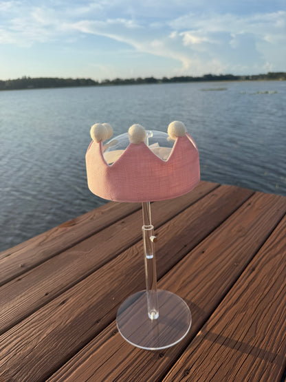 Pink Baby Linen Crown