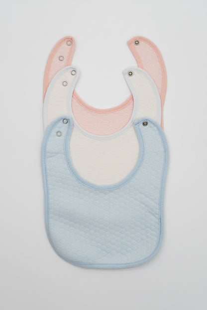 White Quilted Cotton Bib