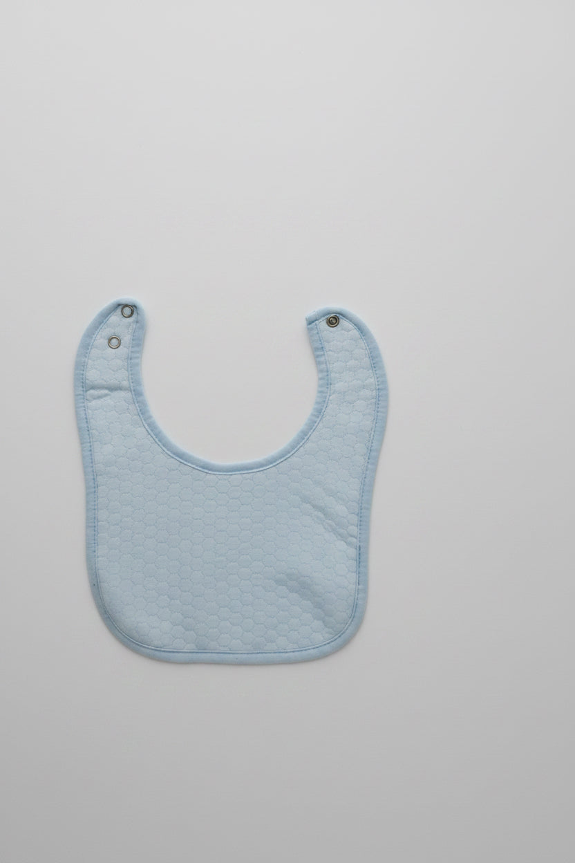 Blue Quilted Cotton Bib
