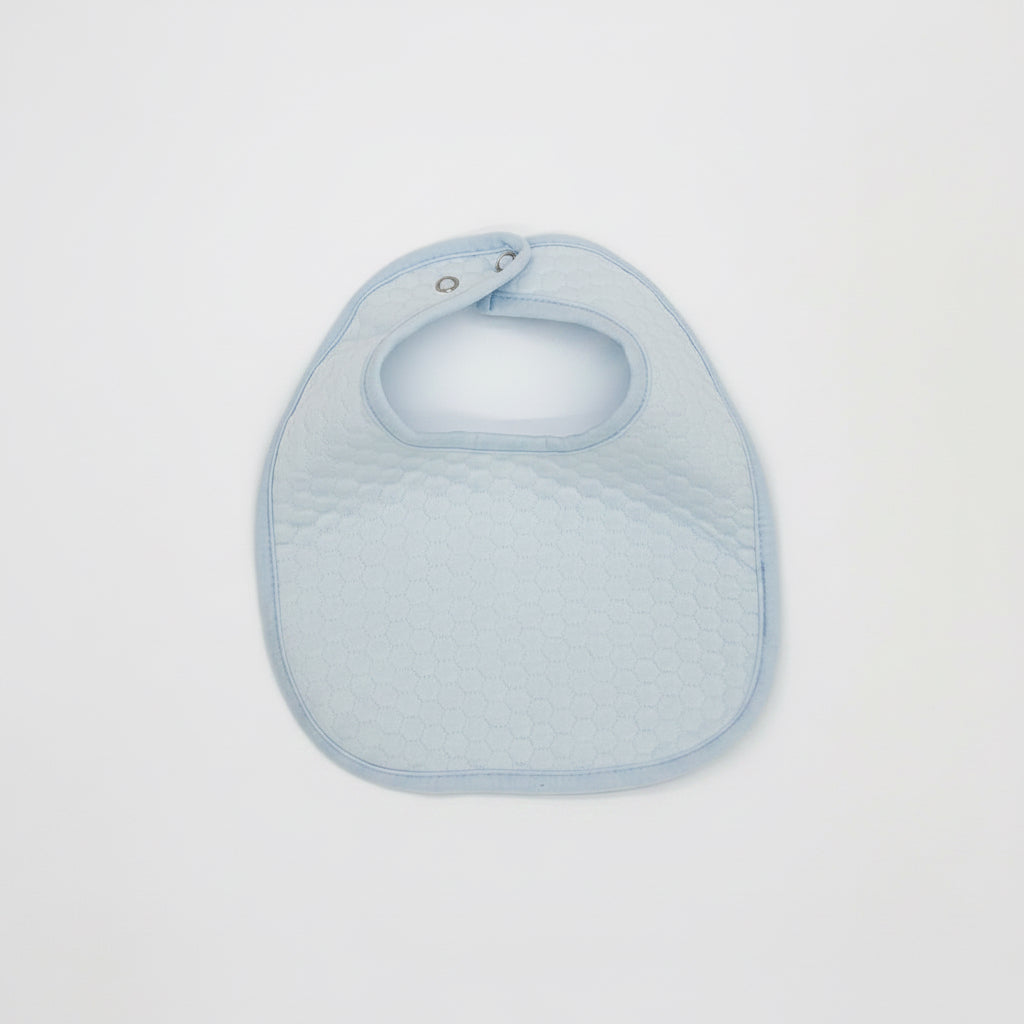 Blue Quilted Cotton Bib
