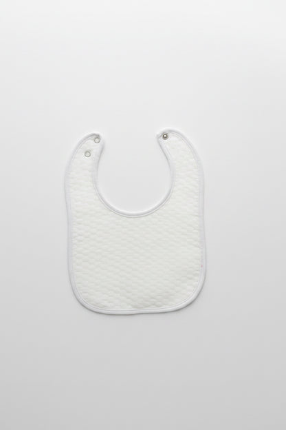 White Quilted Cotton Bib