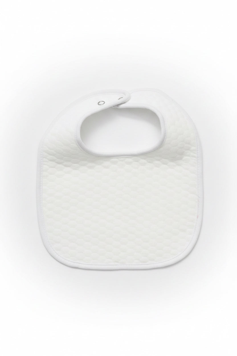 White Quilted Cotton Bib