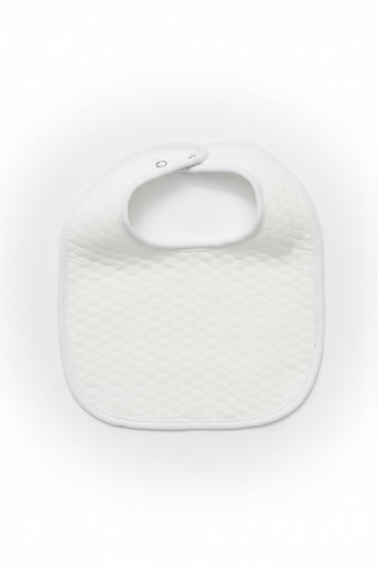 White Quilted Cotton Bib