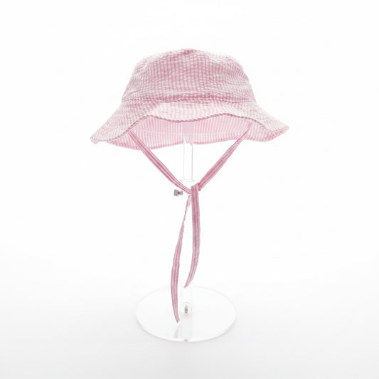 Pink Seersucker Kids Hat