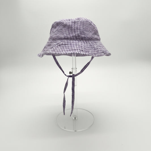 Purple Seersucker Kids Hat