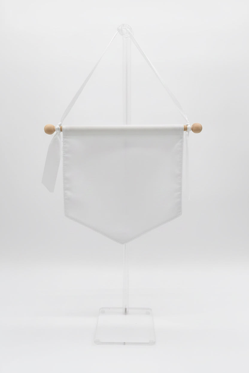 Ric Rac Trim White Baby Banner