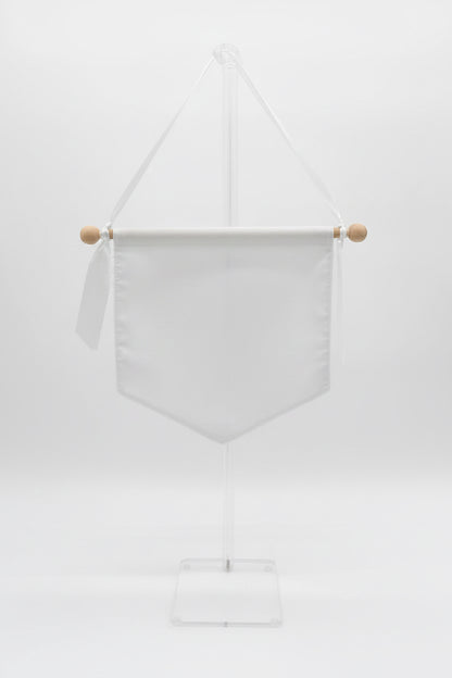 Ric Rac Trim White Baby Banner