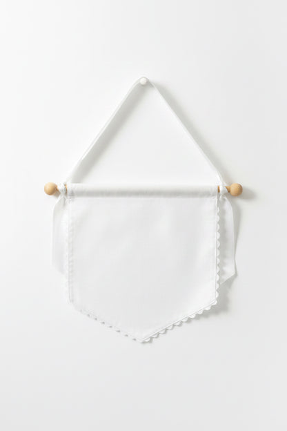 Ric Rac Trim White Baby Banner