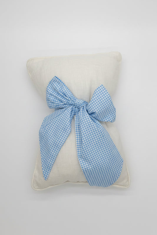 Blue Gingham Baby Sash