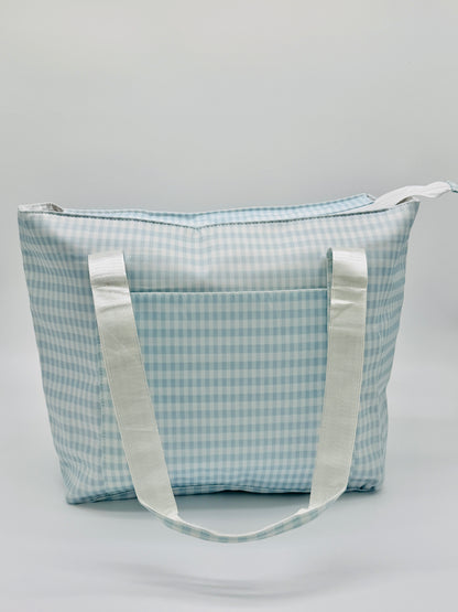Blue Square Wipeable Tote