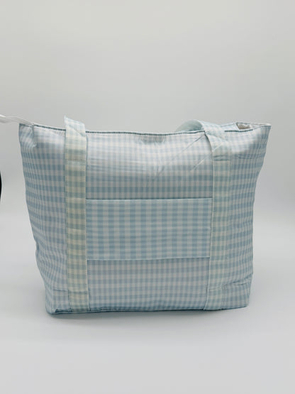 Blue Square Wipeable Tote