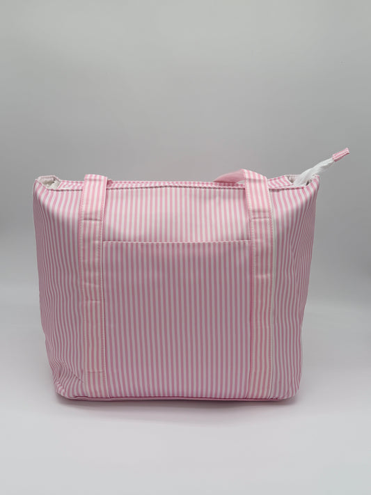 Pink Stripe Wipeable Tote