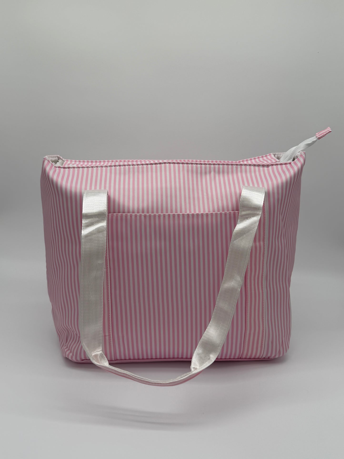 Pink Stripe Wipeable Tote