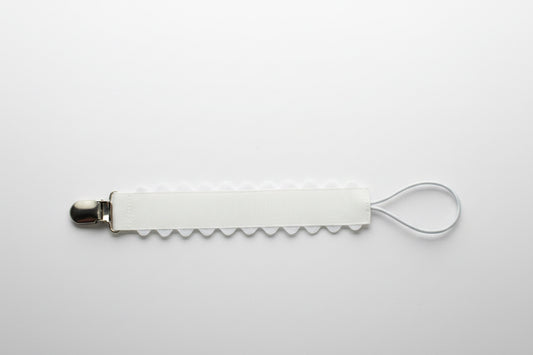 White Pacifier Clip