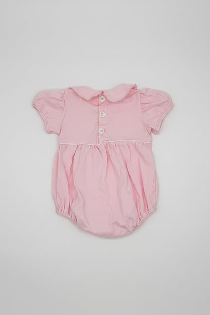 Pink Cotton Bubble with Picot Trim Collar
