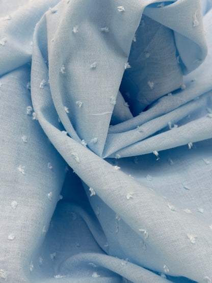 Blue Swiss Dot Fabric