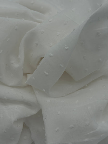 White Swiss Dot Fabric