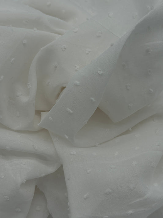 White Swiss Dot Fabric