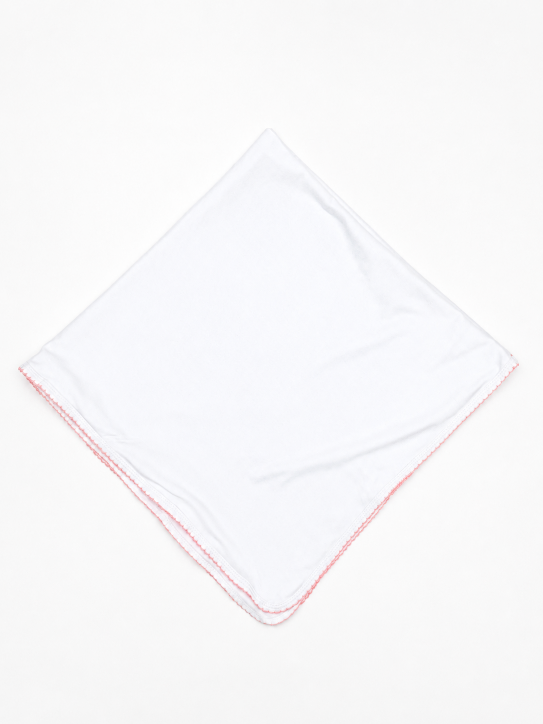 White Blanket with Pink Picot Trim