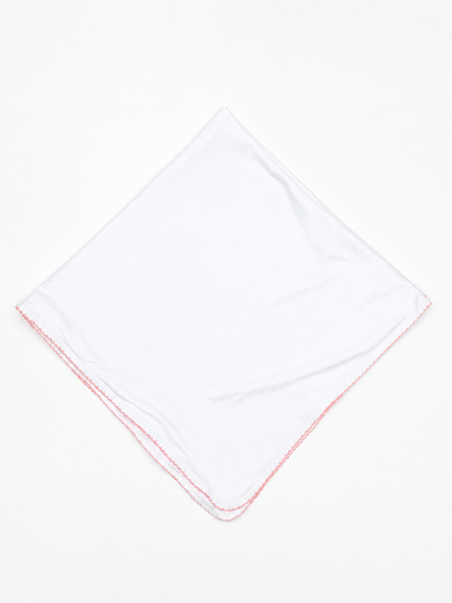 White Blanket with Pink Picot Trim