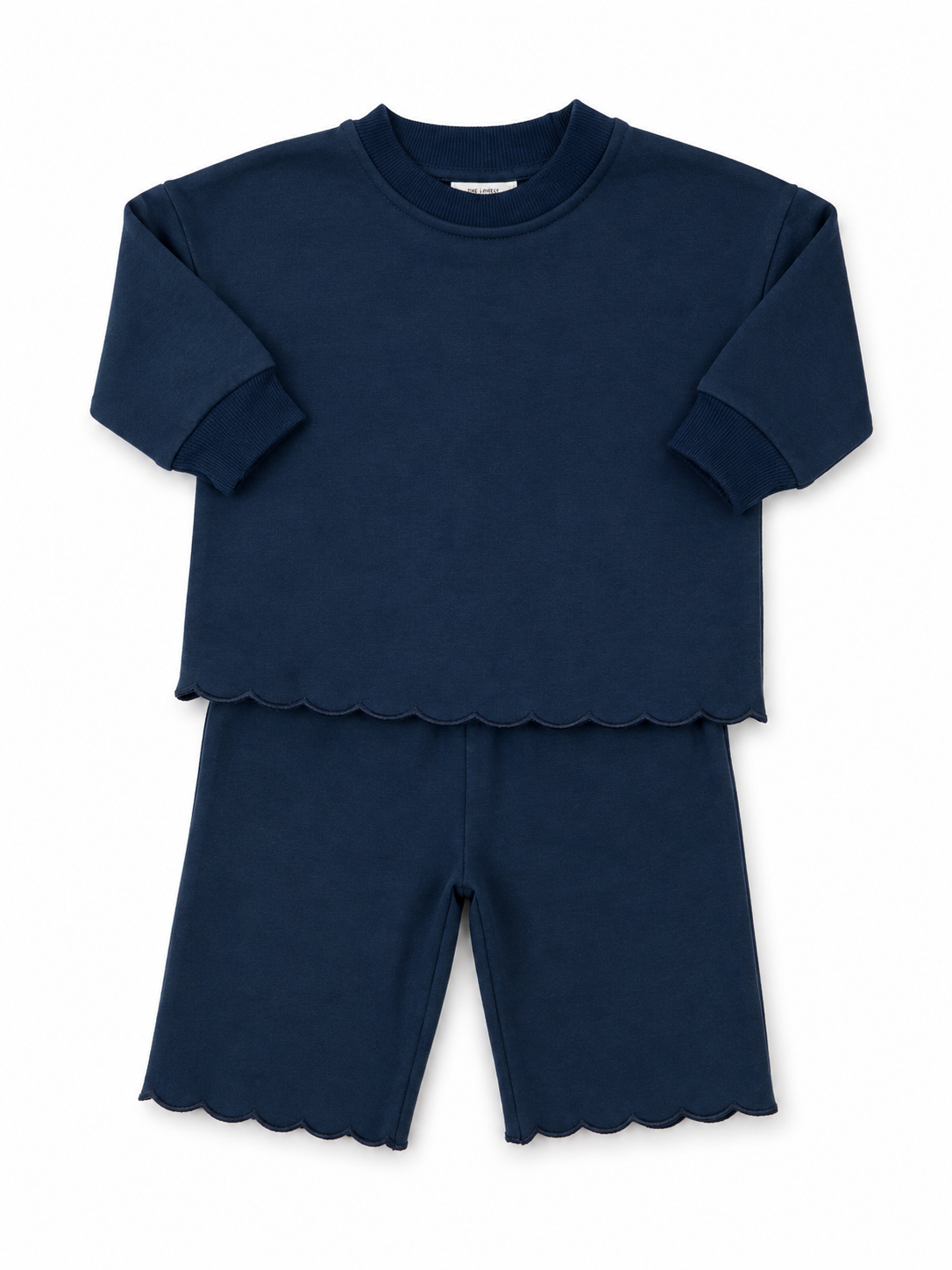 Girls Blue Scallop Set