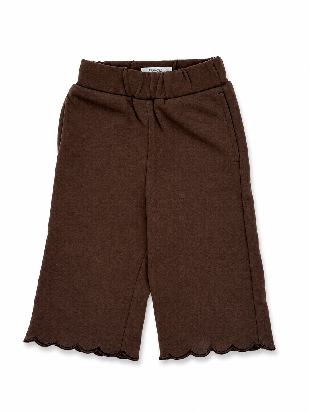 Girls Brown Scallop Long Sleeve Set