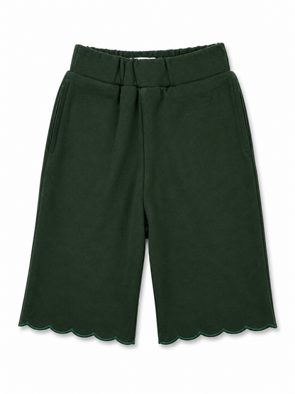 Girls Green Scallop Long Sleeve Set